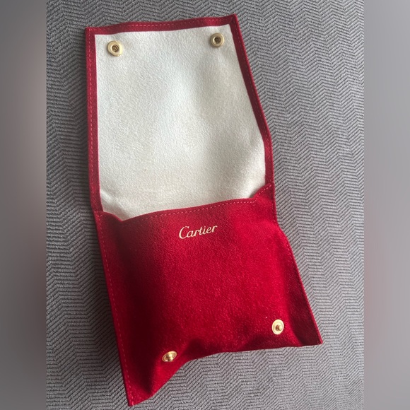 New Cartier Red Felt Love Bracelet Travel Pouch for Accessories and Jewelry - Picture 8 of 10